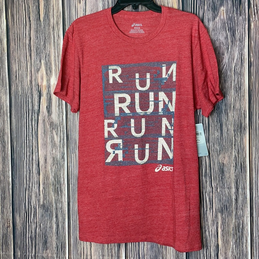 ASICS MENs running T-SHIRT Size M Color Red new with tags